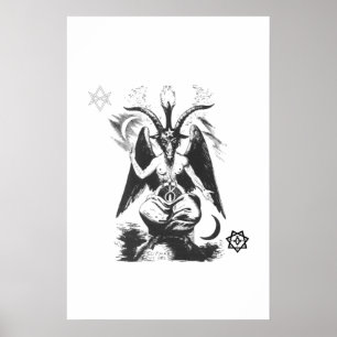 Pôster Baphomet com selos sagrados