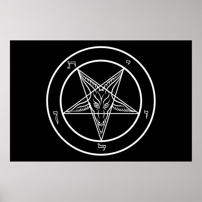 Poster Baphomet Enorme de 60" de largura (Frente)