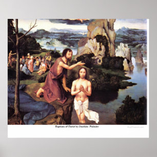 Poster Baptismo do cristo por Joachim Patinier