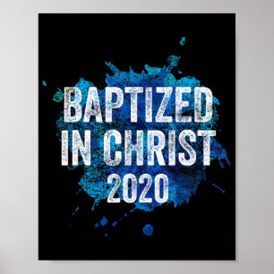Poster Baptized in Christ 2020 Baptism Church Christian C