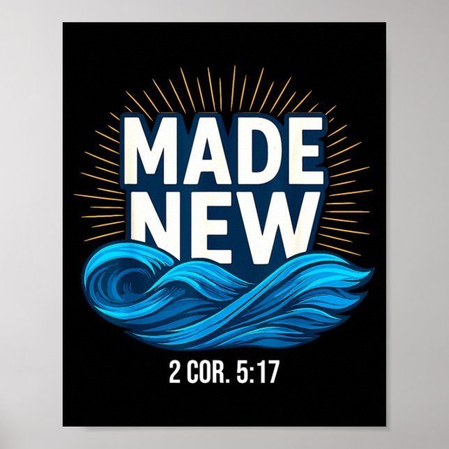 Poster Baptized Made New Baptism  (Frente)