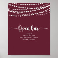 Bar Aberto de Casamento Russo Luzes de Corda Burgu