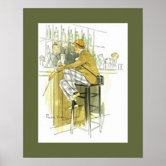 Poster Bar Anglais ~ Bar inglês ~ Pierre Vidal