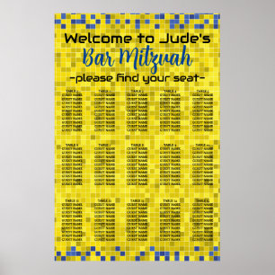 Poster BAR BM e Jogo Mitzvah Bat no Gráfico de Assentos