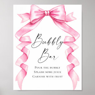 Poster Bar brilhante Arco cor-de-rosa elegante