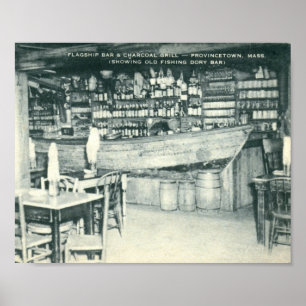Pôster Bar da capitânia, Provincetown, vintage das MÃES