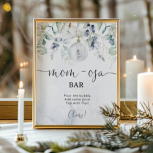 Poster Bar da mãe-osa neutra do sexo da neve do inverno