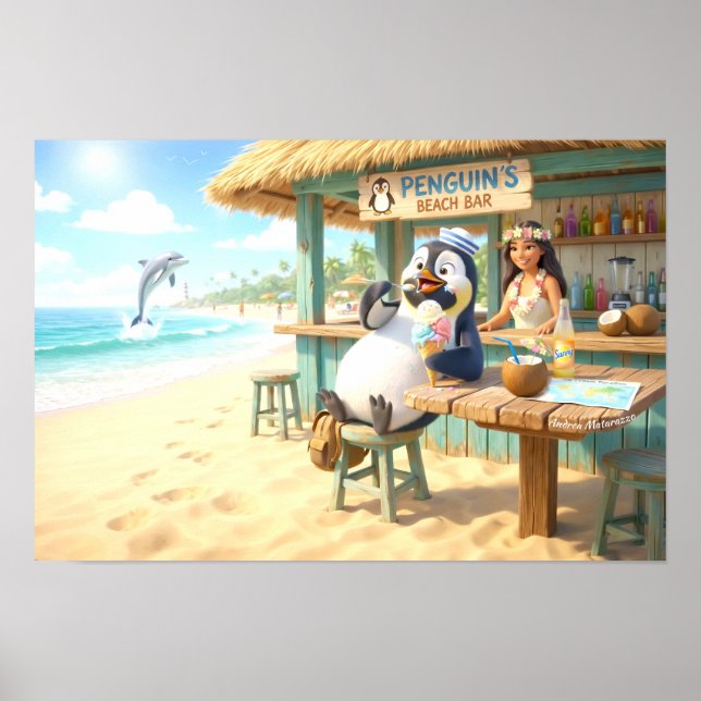 Poster Bar da Praia do Pinguim (Frente)