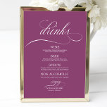 Poster Bar de Bebidas Cascata - Sinal de Chic - Cor-de-ro<br><div class="desc">Bar De Bebidas De Casamento Sinal Preto E Branco</div>