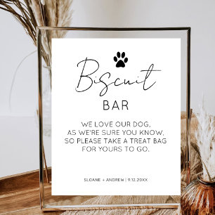 Poster Bar de Biscoito Pet Treat Favorece Casamento Minim