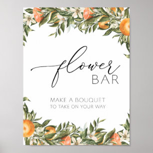 Poster Bar de Buquê da Flor Citrus