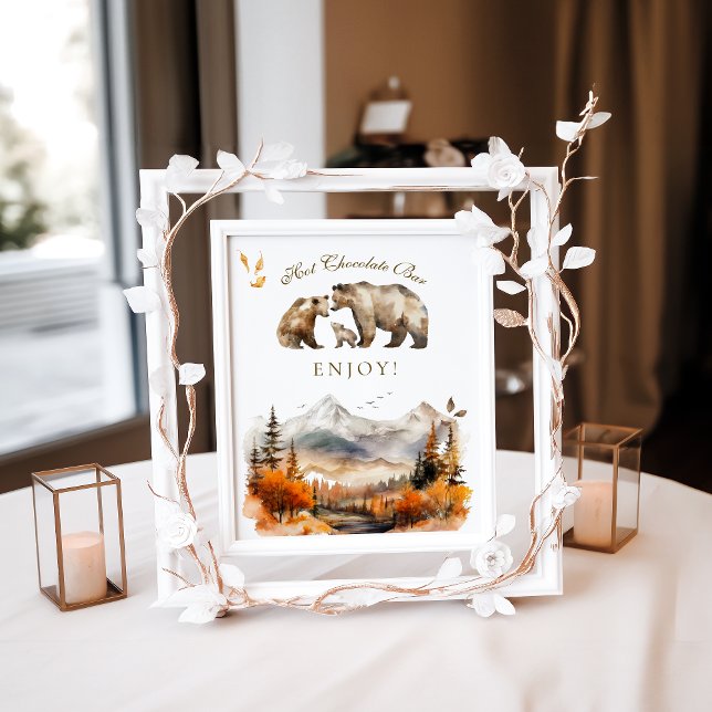 Poster Bar de Chá de fraldas de Montanha de Quebra de Ave (Criador carregado)