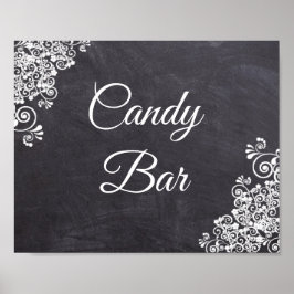 Poster Bar de Chalkboard de Sinal de Casamento