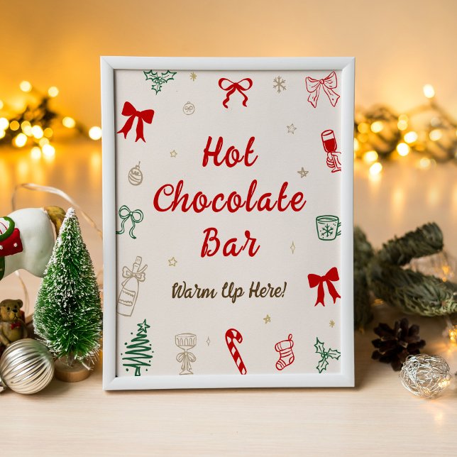 Poster Bar de Chocolate Quente de Natal (Criador carregado)