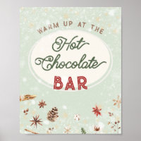 Bar de Chocolate Quente Feriado Natal Cacau Vintag