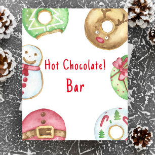 Poster Bar de chocolate quente para chá de bebê de invern