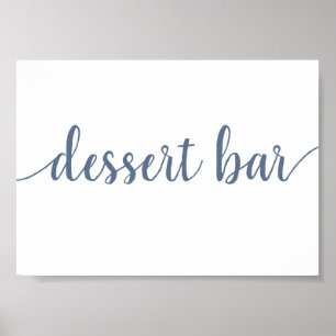Poster Bar de deserto simples   Azul poeirento Qualquer s