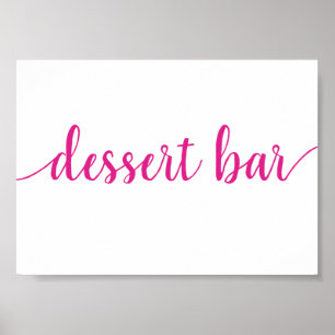 Poster Bar de deserto simples Rosa Quente Qualquer Sina