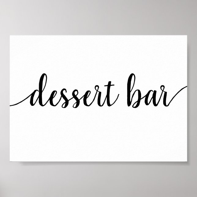 Poster Bar de deserto simples | Script Preto Qualquer Sin (Frente)
