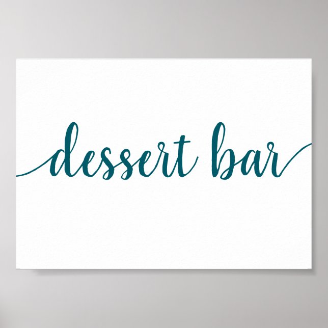 Poster Bar de deserto simples | Símbolo de Evento Teal Aq (Frente)