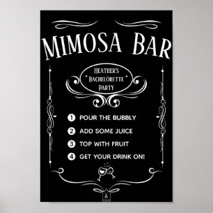 Poster Bar de Etiquetas de Whisky