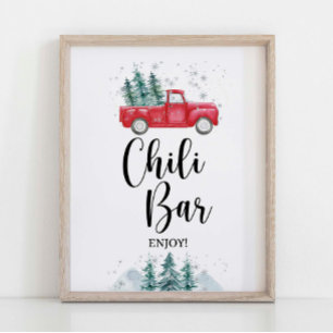 Poster Bar de inverno - Símbolo Red Xmas Tree Truck
