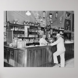 Poster Bar de Nova Orleans, 1938. Foto Antiga