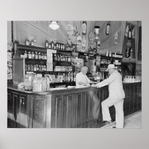 Poster Bar de Nova Orleans, 1938. Foto Antiga