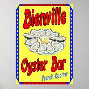 Poster Bar de ostra de Bienville