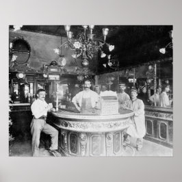 Poster Bar de Paris, 1895. Foto Antiga