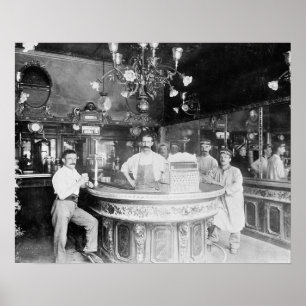 Poster Bar de Paris, 1895. Foto Antiga