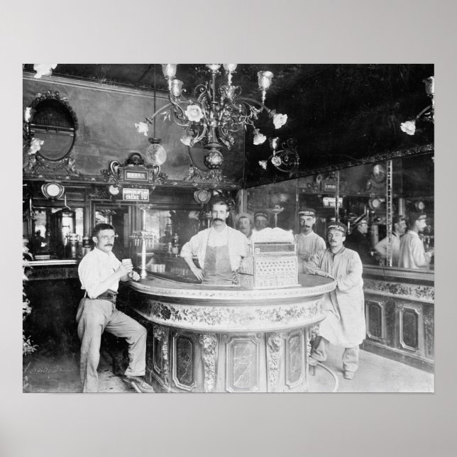 Poster Bar de Paris, 1895. Foto Antiga (Frente)