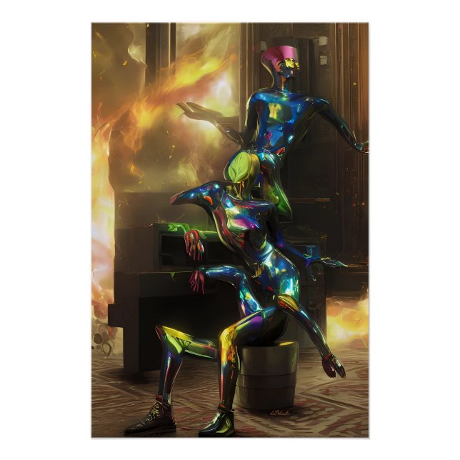 Pôster Bar de Piano surrealista (Frente)