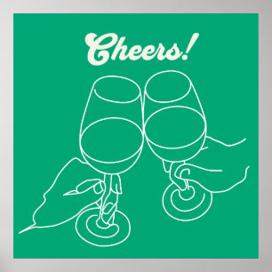 Poster Bar de saudações da Arte Moderna