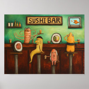 Poster Bar de sushi