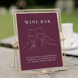 Poster Bar de Vinho Moderno Chic