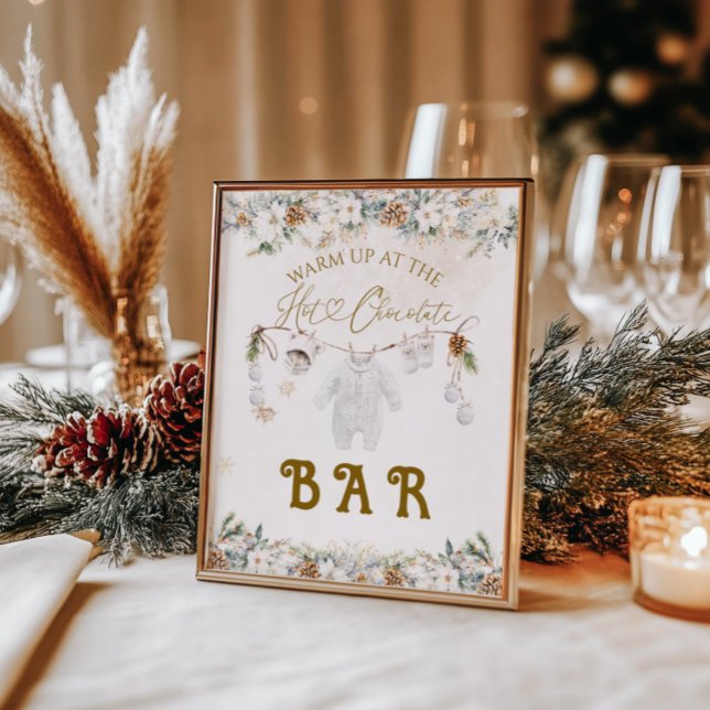 Poster Bar do Chá de fraldas de linha mais próxima a frio (Criador carregado)