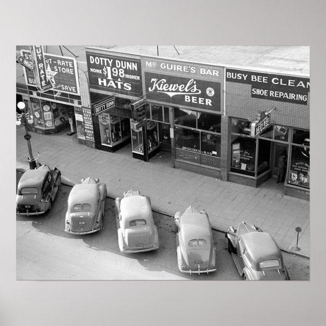 Pôster Bar do McGuire, 1940. Foto Antiga (Frente)