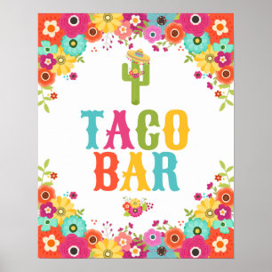 Pôster Bar do Taco - Sinal de Mesa do Partido Fiesta