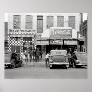 Pôster Bar e restaurante, 1939. Foto antiga