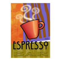 Bar Espresso | Azeite lilás laranja