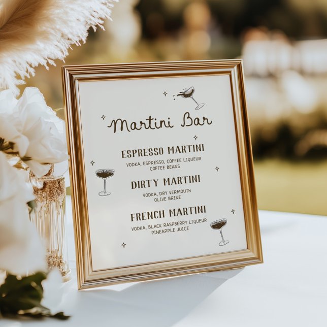 Poster Bar Espresso Martini Um Tini Bit Mais Antigo (Criador carregado)