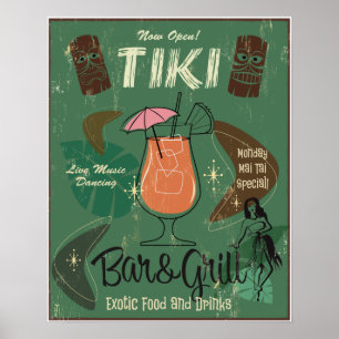 Pôster Bar &Grill Tiki