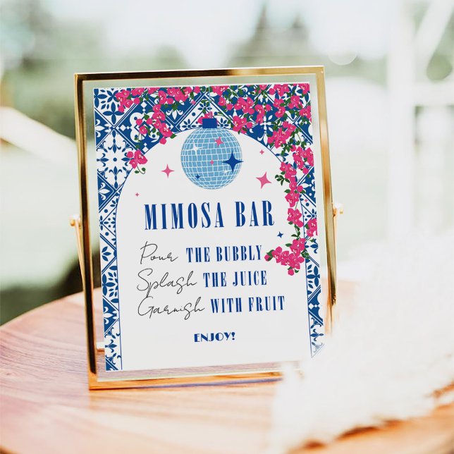 Poster Bar Mimosa Dançando Chá de panela da Rainha Grega (Criador carregado)