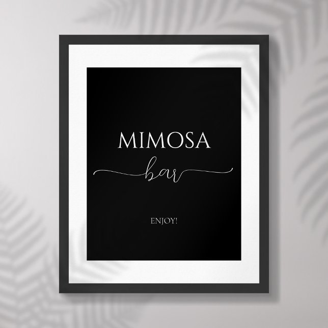 Poster Bar Mimosa de Chá de panela de Script Mínimo Simpl (Criador carregado)