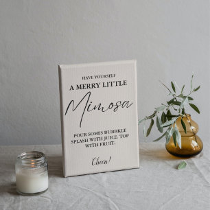 Poster Bar Mimosa  Sinal Chá de panela Brunch