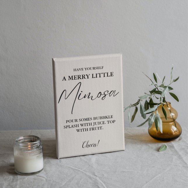 Poster Bar Mimosa  Sinal Chá de panela Brunch (Criador carregado)