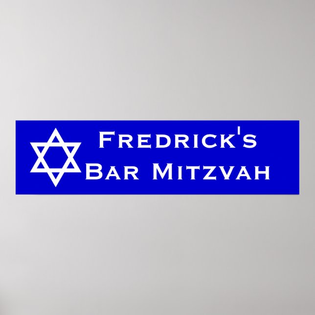 Pôster Bar Mitzvah (Frente)