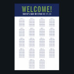 Poster BAR MITZVAH COSTUMAR GRÁFICO 18 mesas marinho verd<br><div class="desc">por kat massard >> WWW.SIMPLYSWEETPAPERIE.COM<<< - - - - - - - - - - - - - - - - A SEATING CHART is not only classy it is very handy to let your guest's know exactly where they are seated for your event. This is a lot simpler than...</div>
