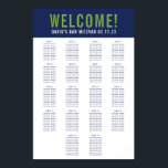 Poster BAR MITZVAH COSTUMAR GRÁFICO 18 mesas marinho verd<br><div class="desc">por kat massard >> WWW.SIMPLYSWEETPAPERIE.COM<<< - - - - - - - - - - - - - - - - A SEATING CHART is not only classy it is very handy to let your guest's know exactly where they are seated for your event. This is a lot simpler than...</div>